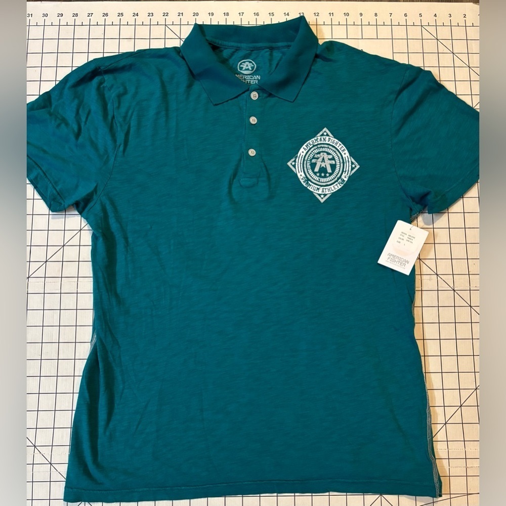 NWT American Fighter‎ Men’s Large Dark Teal Abilene Polo Shirt